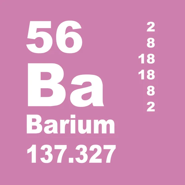 Tabel Periodik Barium Unsur — Stok Foto