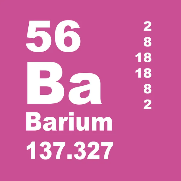 Barium Periodisk Tabell Över Grundämnen — Stockfoto