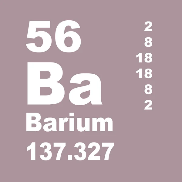 Tabel Periodik Barium Unsur — Stok Foto