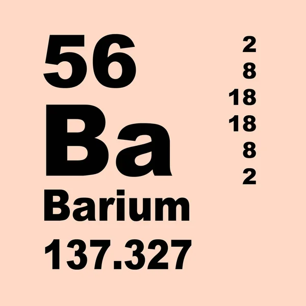 Tabel Periodik Barium Unsur — Stok Foto