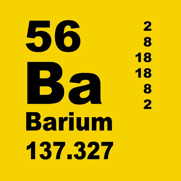 Barium Periodisk Tabell Över Grundämnen — Stockfoto