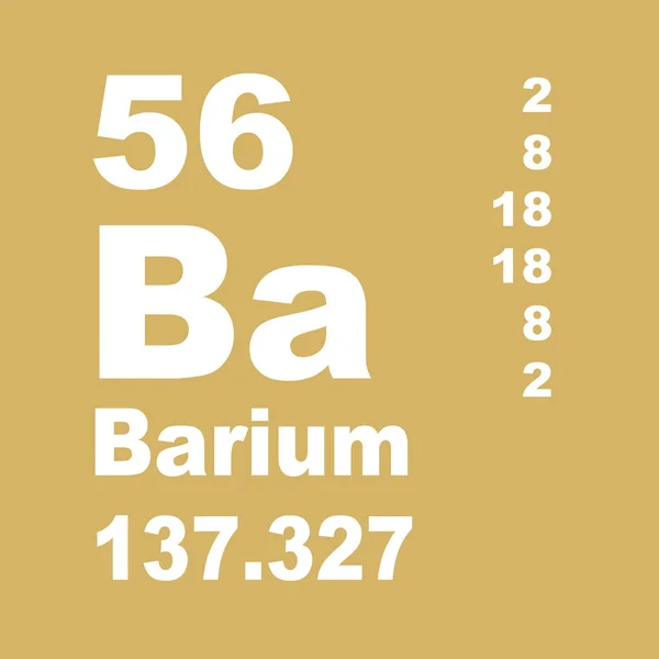 Barium Okresowe Tabeli Elementów — Zdjęcie stockowe