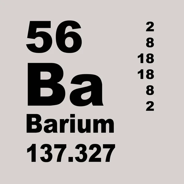 Barium Okresowe Tabeli Elementów — Zdjęcie stockowe