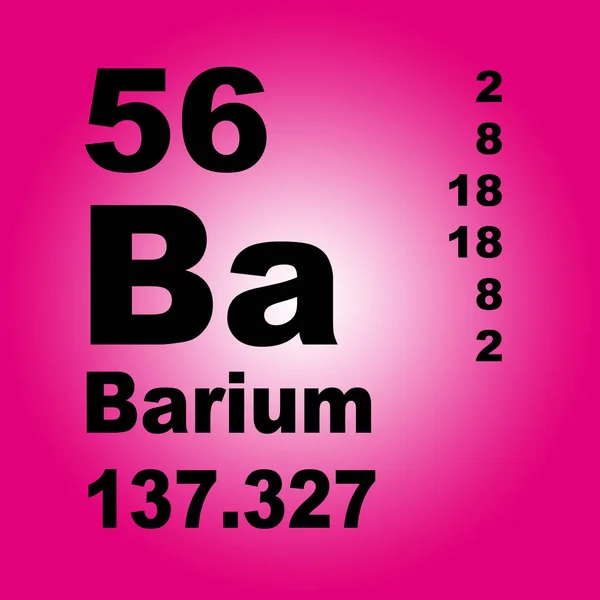 Bárium Időszakos Táblázat Elemek — Stock Fotó