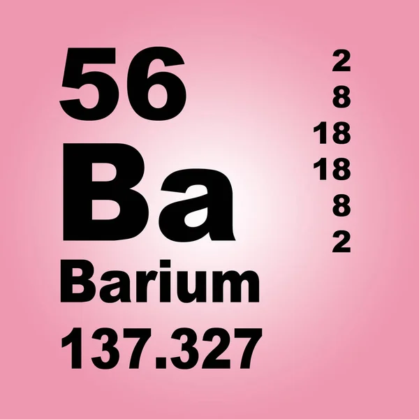 Tabel Periodik Barium Unsur — Stok Foto