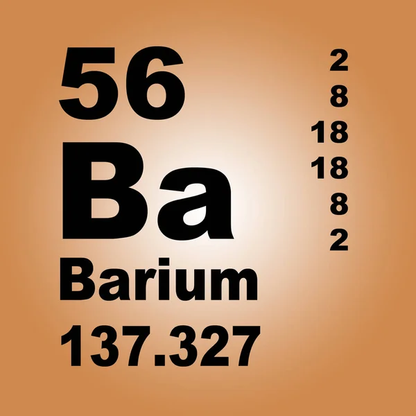 Barium Periodisk Tabell Över Grundämnen — Stockfoto