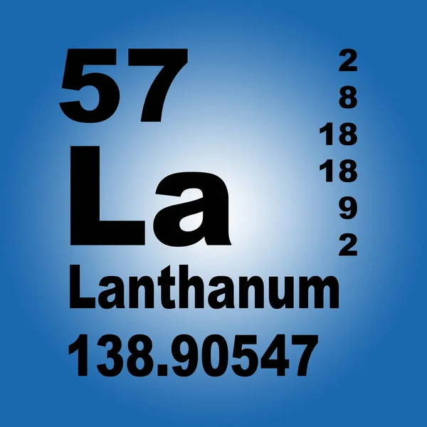 Периодическая Таблица Элементов Лантана — стоковое фото