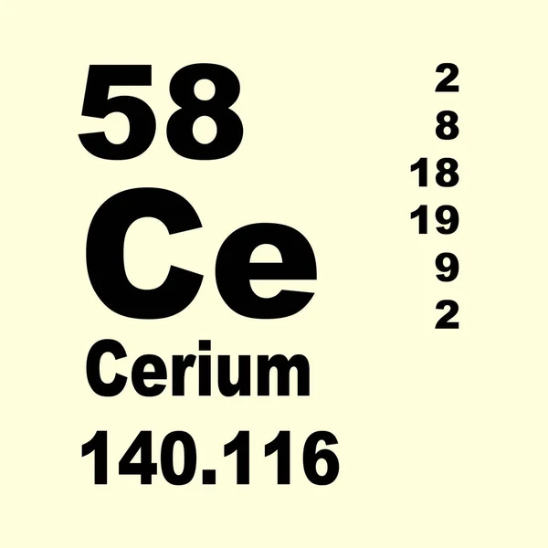 Cerium Elemek Időszakos Táblázata — Stock Fotó