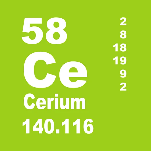 Cerium Periodieke Tabel Van Elementen — Stockfoto