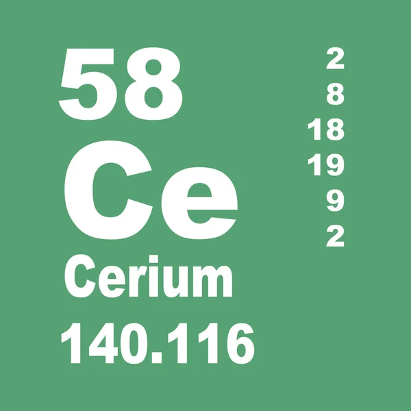 Cerium Periodic Table Elements — Stock Photo, Image