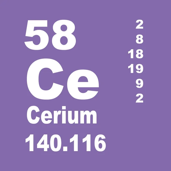 Cerium Periodieke Tabel Van Elementen — Stockfoto