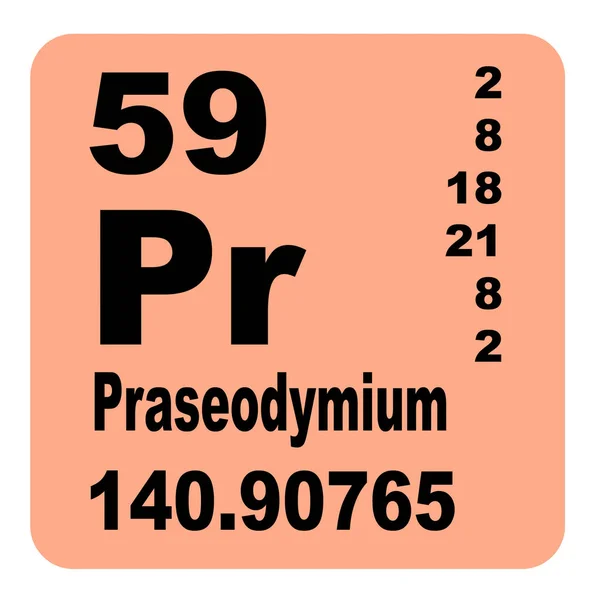 Praseodimio Tavola Periodica Degli Elementi — Foto Stock