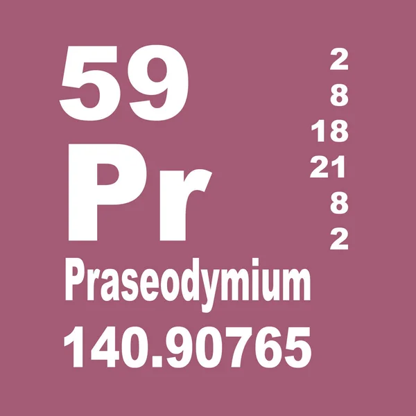 Prazeodímium Periódusos Rendszer — Stock Fotó