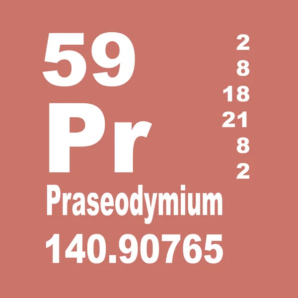 Tableau Périodique Des Éléments Praséodyme — Photo