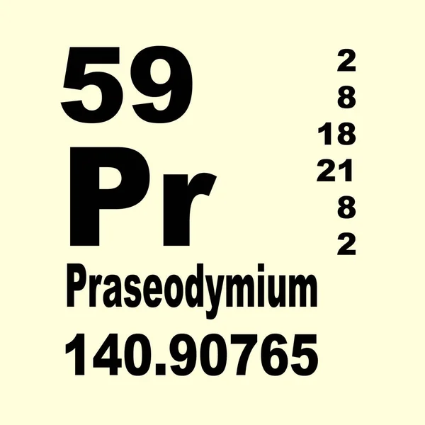 Tabela Periódica Elementos Praseodímio — Fotografia de Stock