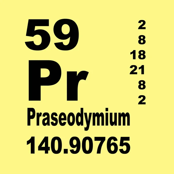 Praseodimio Tabla Periódica Elementos —  Fotos de Stock