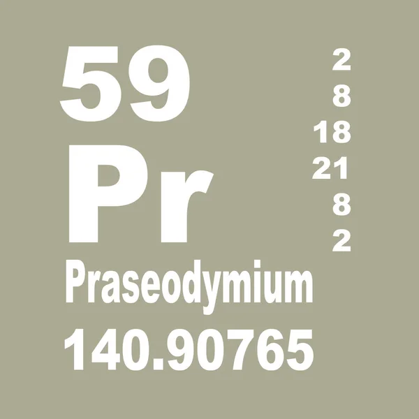 Elementlerin Praseodymium Periyodik Tablosu — Stok fotoğraf