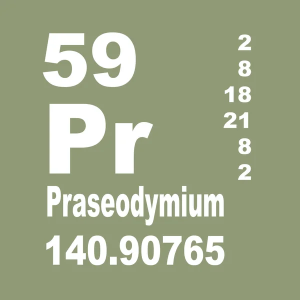 Praseodymium Periodieke Tabel Van Elementen — Stockfoto