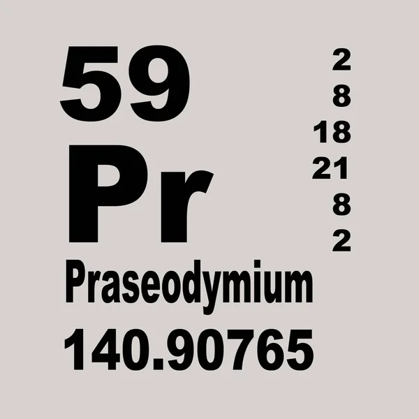 Praseodimio Tavola Periodica Degli Elementi — Foto Stock