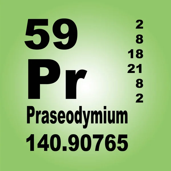 Praseodimio Tavola Periodica Degli Elementi — Foto Stock