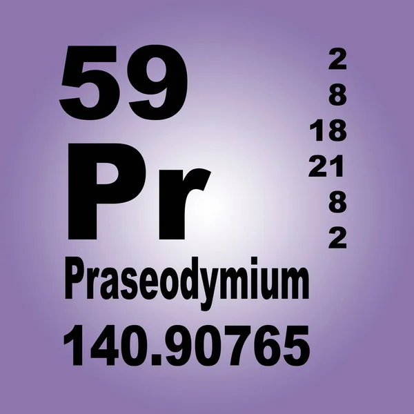 Tabela Periódica Elementos Praseodímio — Fotografia de Stock