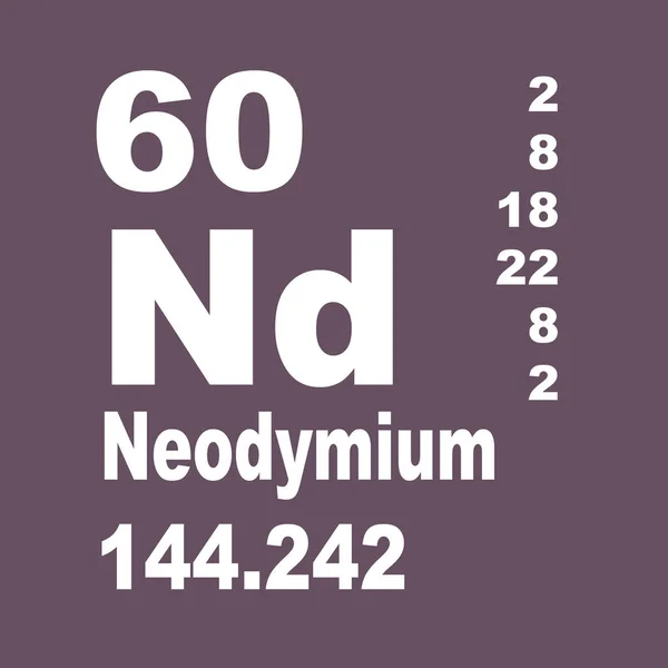 Neodym Periodensystem Der Elemente — Stockfoto