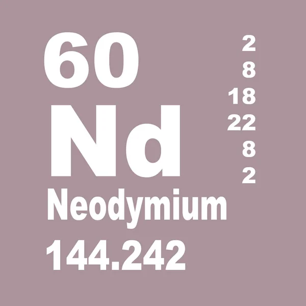 ตารางธาต Neodymium — ภาพถ่ายสต็อก