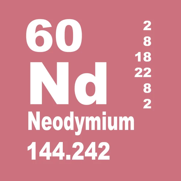 Neodímium Periódusos Rendszer — Stock Fotó