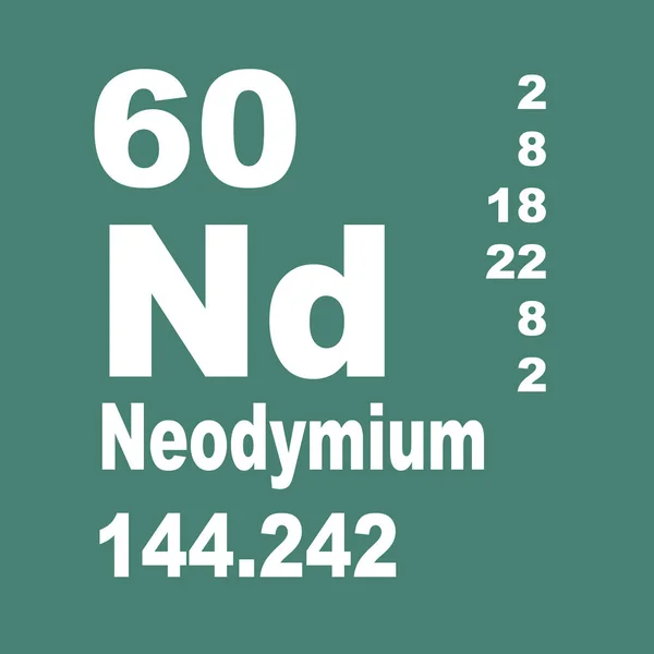 Периодическая Таблица Элементов Неодима — стоковое фото