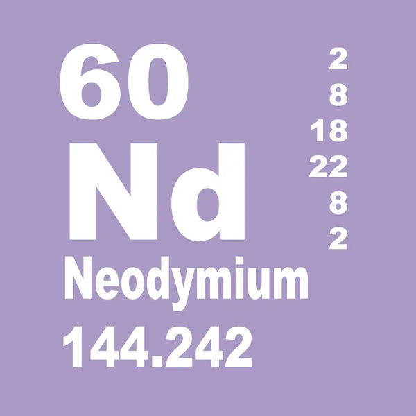 Neodymium Periodic Table Elements — Stock Photo, Image