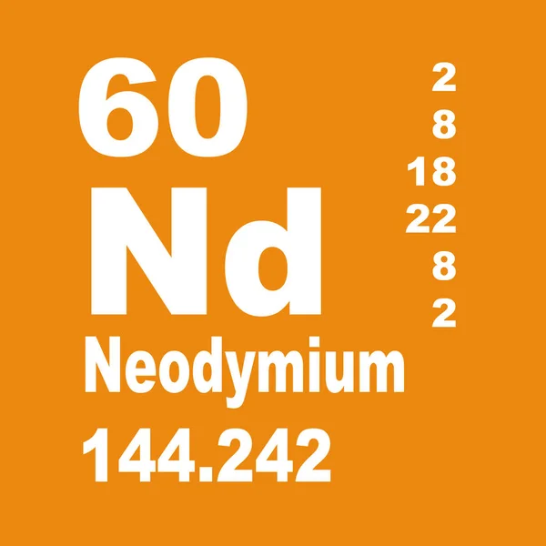 Neodymium Periodisk Tabell Över Grundämnen — Stockfoto
