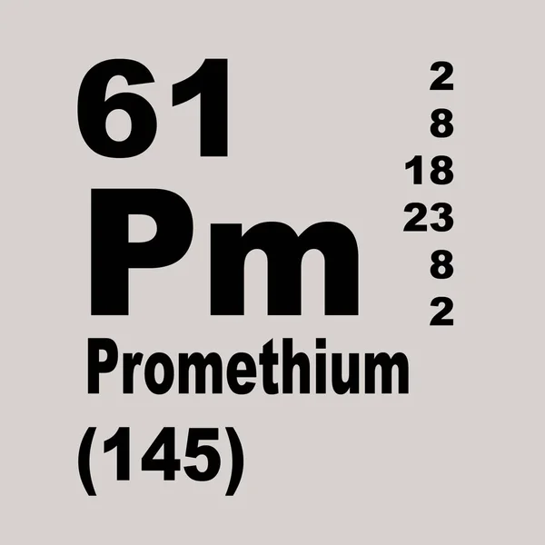 Prometio Tavola Periodica Degli Elementi — Foto Stock