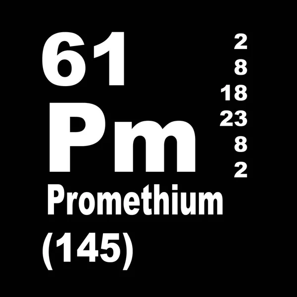 Tabela Periódica Elementos Promécio — Fotografia de Stock