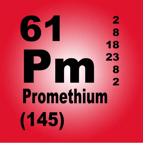 Prometio Tavola Periodica Degli Elementi — Foto Stock