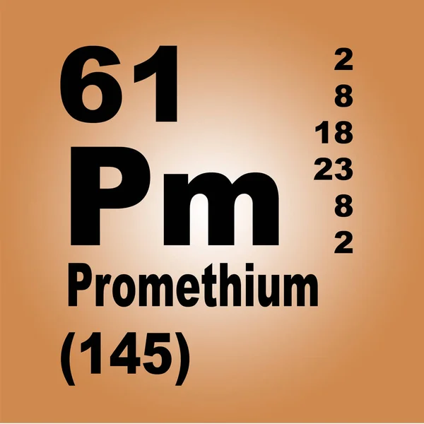 Prometio Tavola Periodica Degli Elementi — Foto Stock