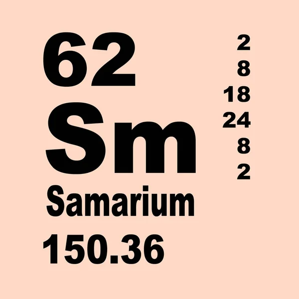 Szamárium Periódusos Rendszer — Stock Fotó