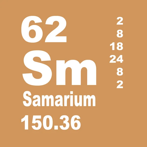 Szamárium Periódusos Rendszer — Stock Fotó