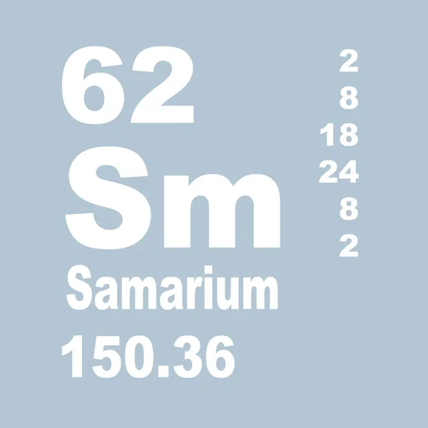 Samarium Tableau Périodique Des Éléments — Photo