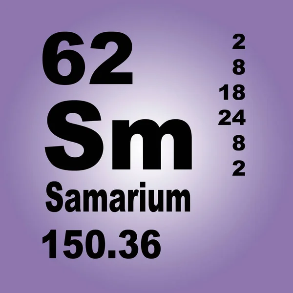 Szamárium Periódusos Rendszer — Stock Fotó