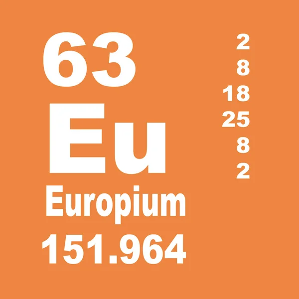 Európium Időszaki Elemek Táblázata — Stock Fotó