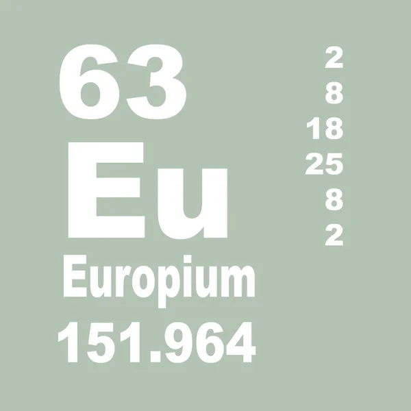 Európium Időszaki Elemek Táblázata — Stock Fotó