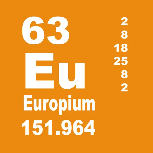 Europium Tabela Periódica Elementos — Fotografia de Stock
