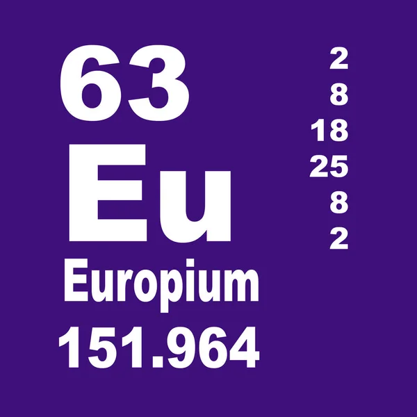 Europium Περιοδικός Πίνακας Στοιχείων — Φωτογραφία Αρχείου