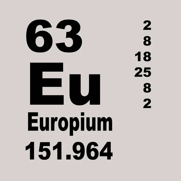 Europium Περιοδικός Πίνακας Στοιχείων — Φωτογραφία Αρχείου