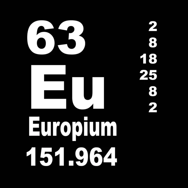 Europium Περιοδικός Πίνακας Στοιχείων — Φωτογραφία Αρχείου