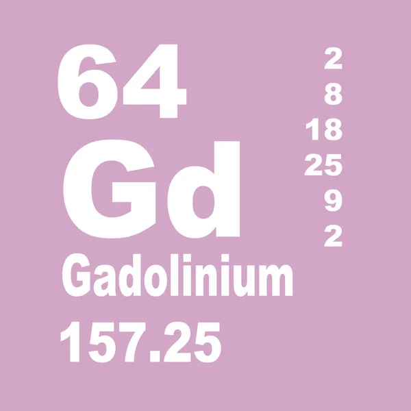 Gadolinio Tavola Periodica Degli Elementi — Foto Stock