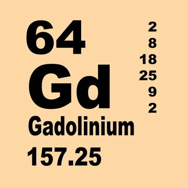 Tableau Périodique Des Éléments Gadolinium — Photo