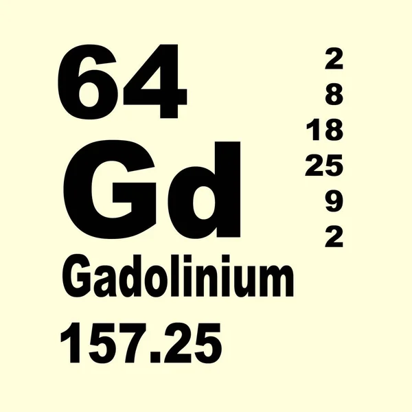 Gadolinio Tavola Periodica Degli Elementi — Foto Stock