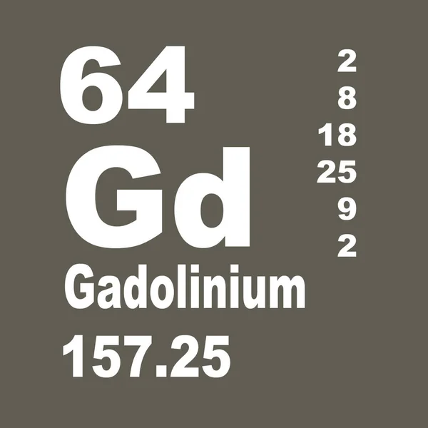 Gadolinio Tabla Periódica Elementos — Foto de Stock