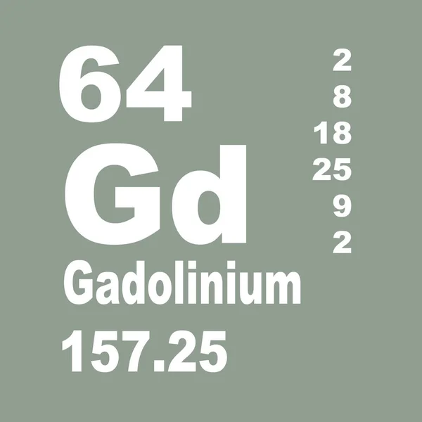 Elementlerin Gadolinyum Periyodik Tablosu — Stok fotoğraf